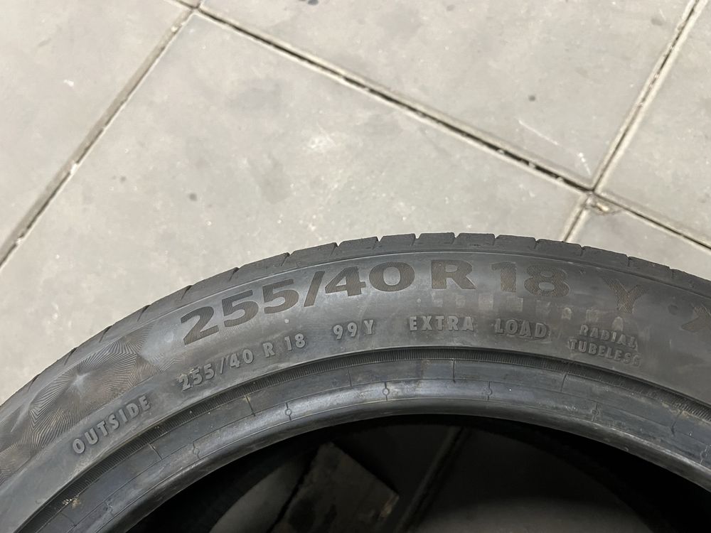 Opony letnie DEMO 255/40/R18 Continental PremiumContact 6 - 2 sztuki