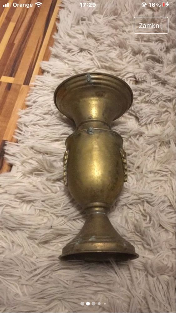 Flakon mosiądz 21 cm wysoki