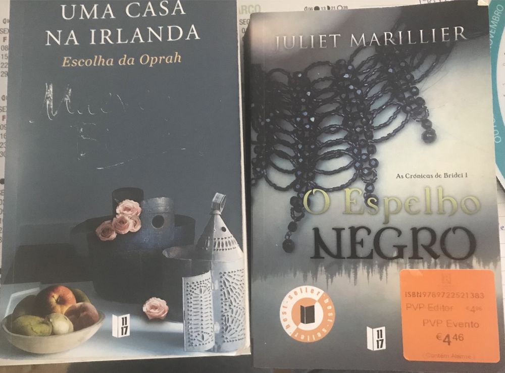 2 Livros: “Uma casa na Irlanda” e “Espelho Negro”