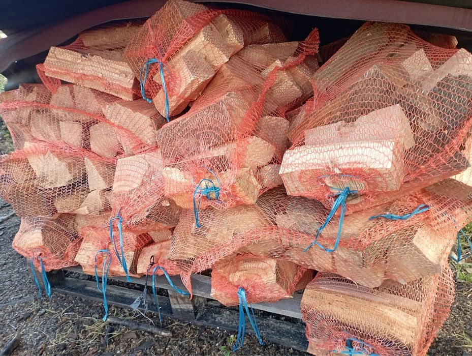 Drewno w workach, rozpalka, twarde, suche