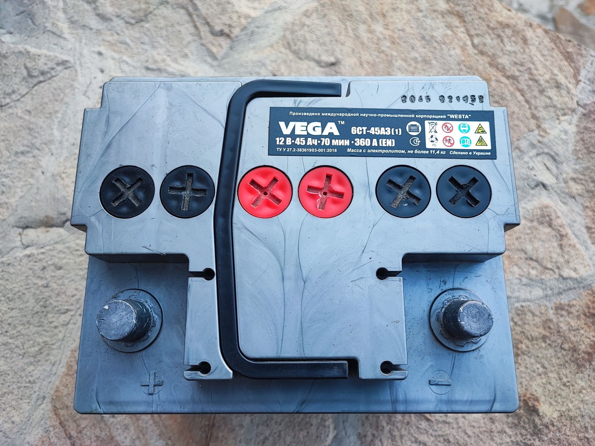 Аккумулятор Vega 45 Ач