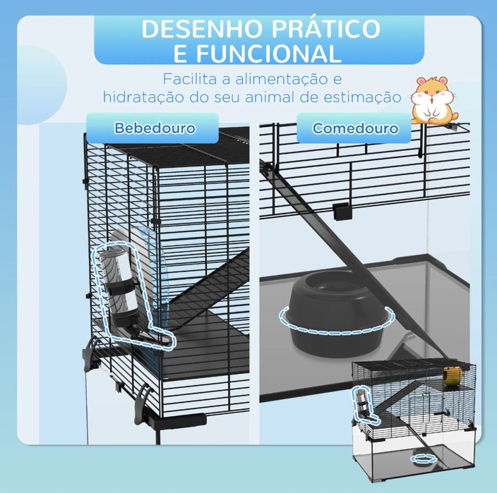 Gaiola para Hamster - PORTES GRÁTIS
