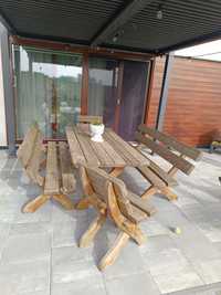 Zestaw ogrodowy ławki stół krzesła