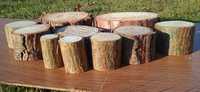 Pieńki drewniane, 10 sztuk, 8-15 cm, Plastry drewna, Dekoracje
