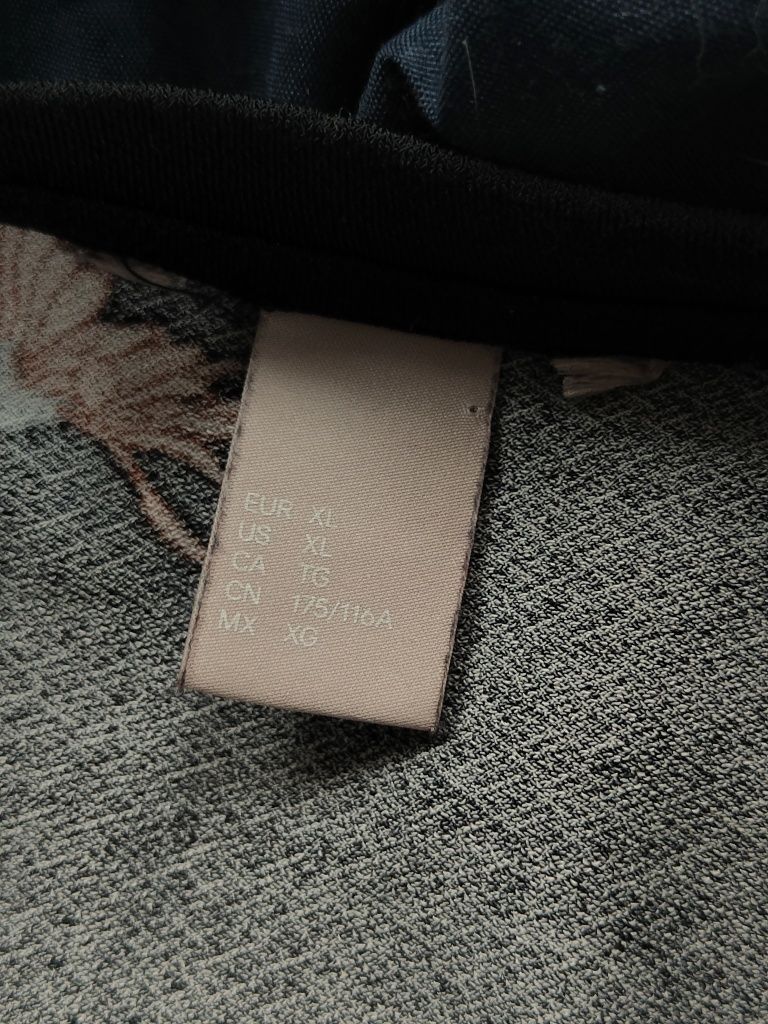 Sukienka midi długa z długim rękawem H&M w kwiaty polne XL 44