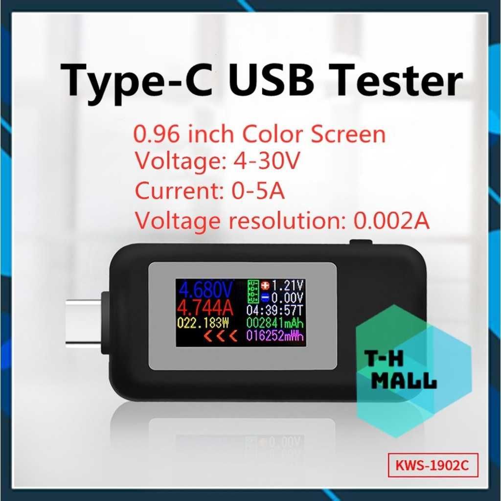 Type-C-тестер KWS-1902c (4-30 В/0-5.1 А)