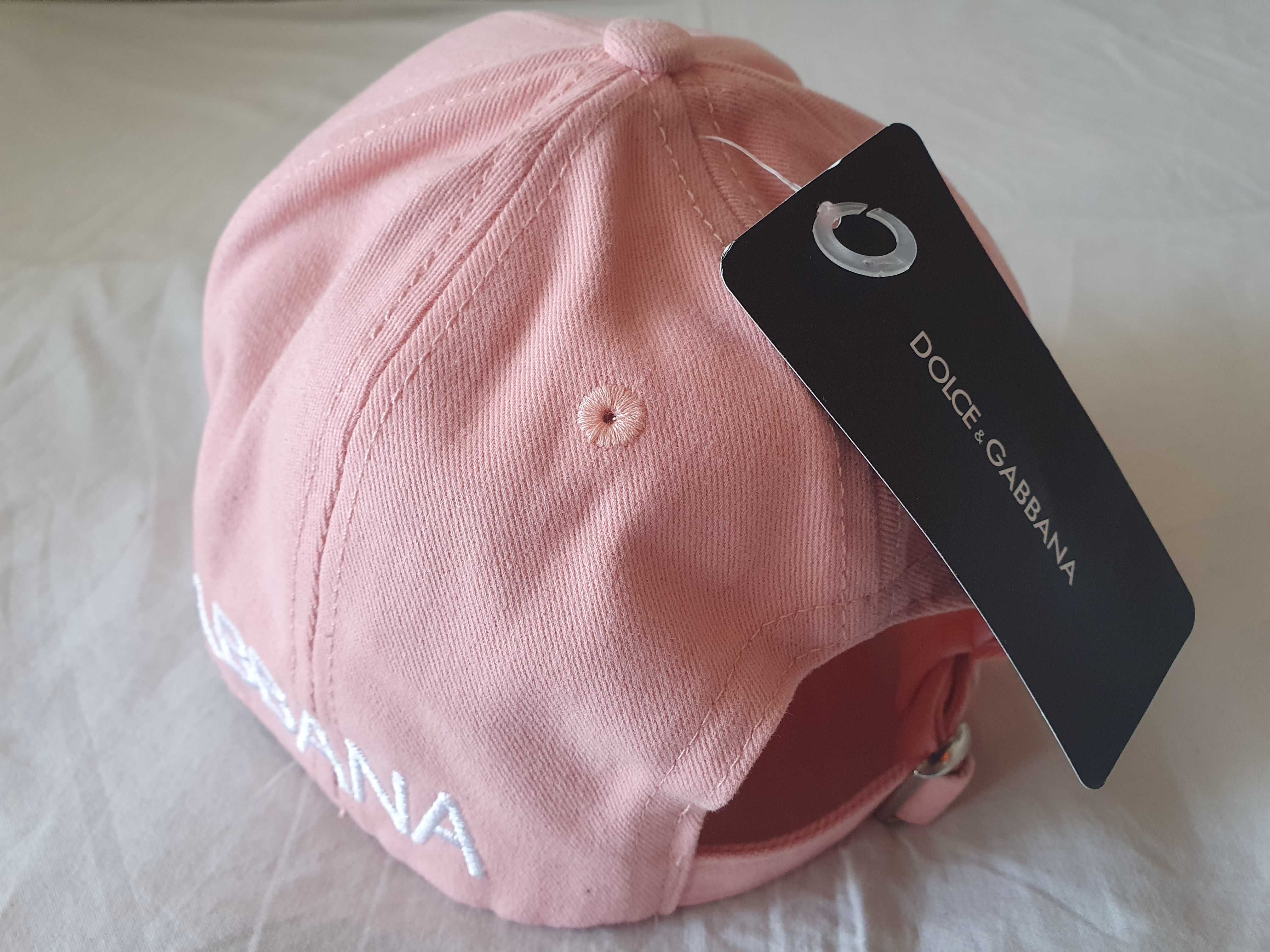 NOWA czapka z daszkiem Dolce & Gabbana snapback D&G różowa