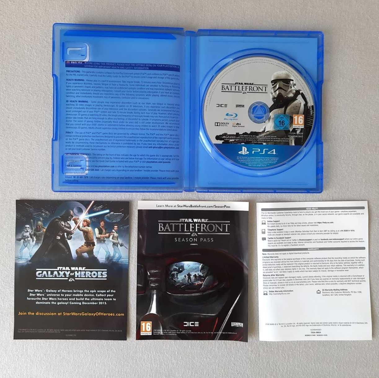 Диск с видео игрой "Star Wars: Battlefront" (PS4)