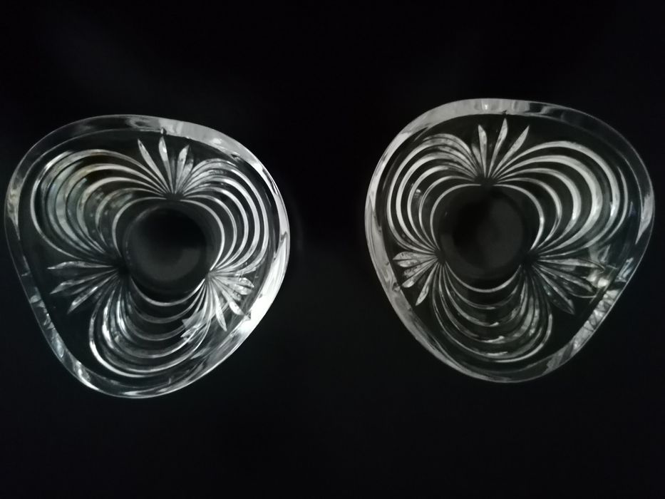 Conjunto de copos, bomboneira e 2 taças cristal D Arques