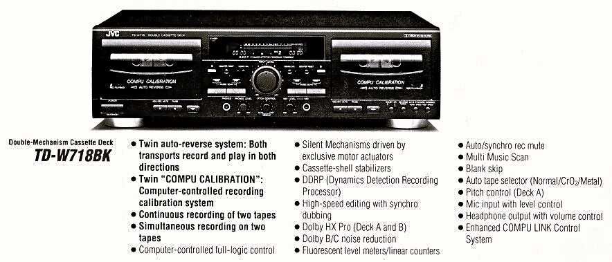 JVC K7  TD-W 718,  duplo  AUTO REVERSO  como novo.