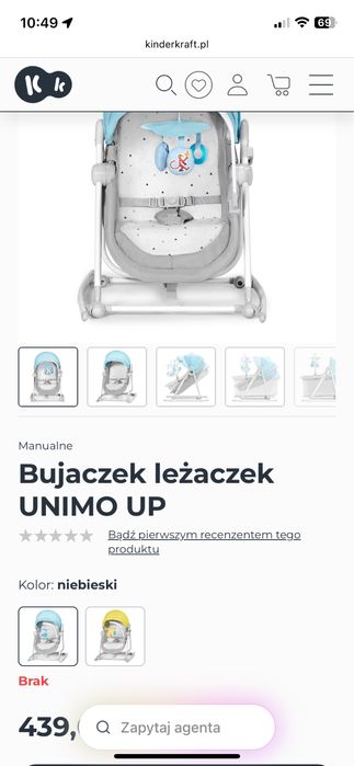 Kolyska/łóżeczko/bujaczek Kinderkraft Unimo Up 5w1