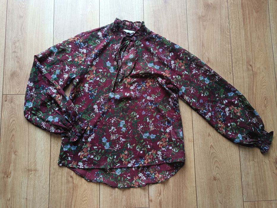 XS/S 157 Angelology koszula bluzka damska w kwiaty elegancka