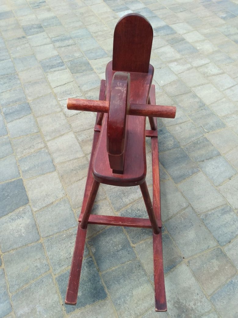 Konik drewniany bujany bujak