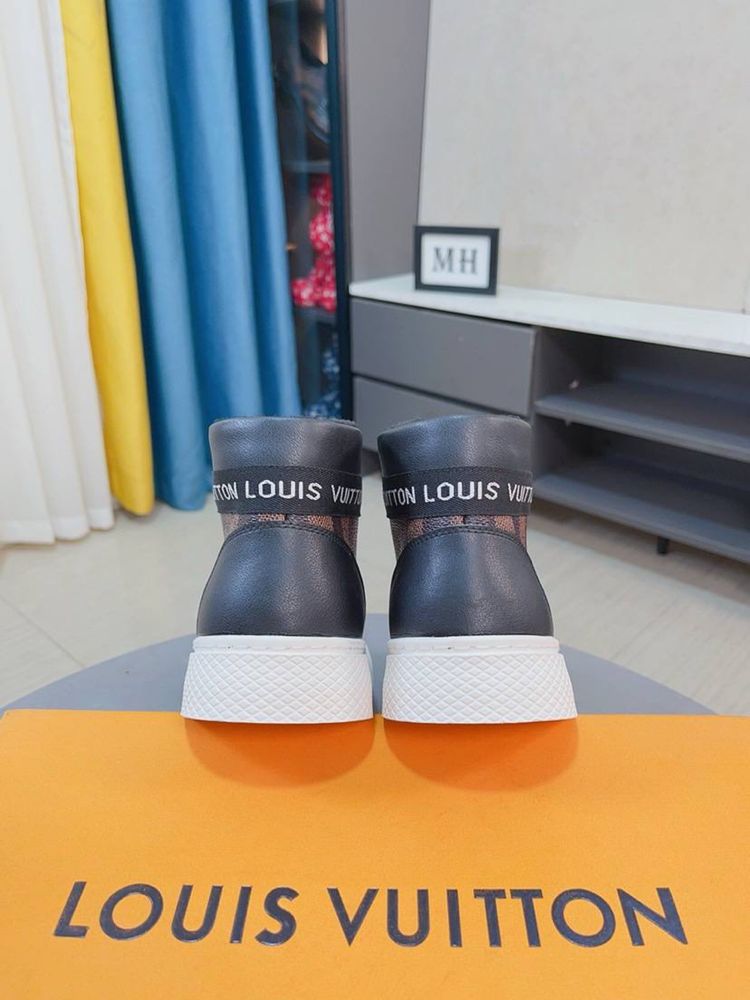 Мужские женские оригинальные коричневые кроссовки Louis Vuitton