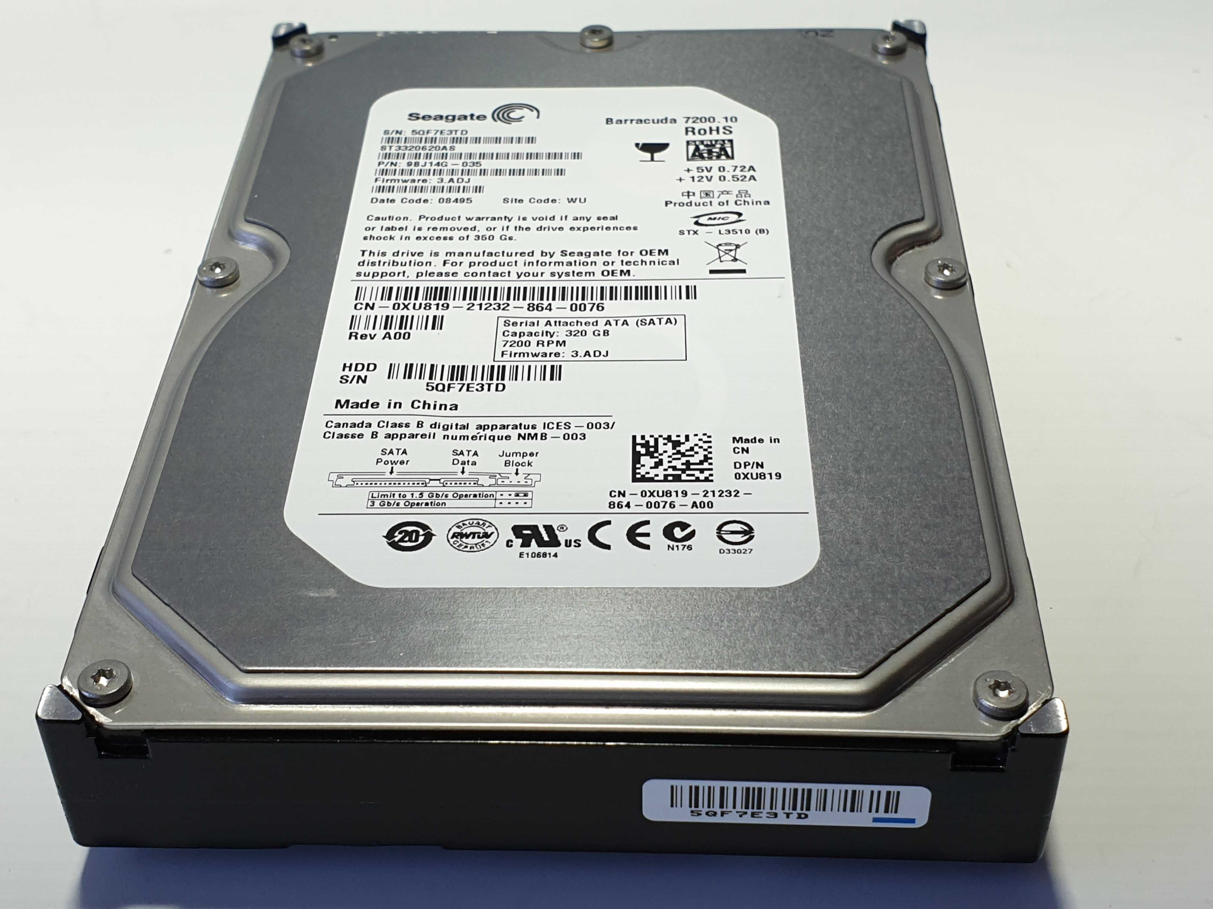 Жорсткий диск HDD 320GB 3.5" ST3320620AS 320,0 GB  Seagate