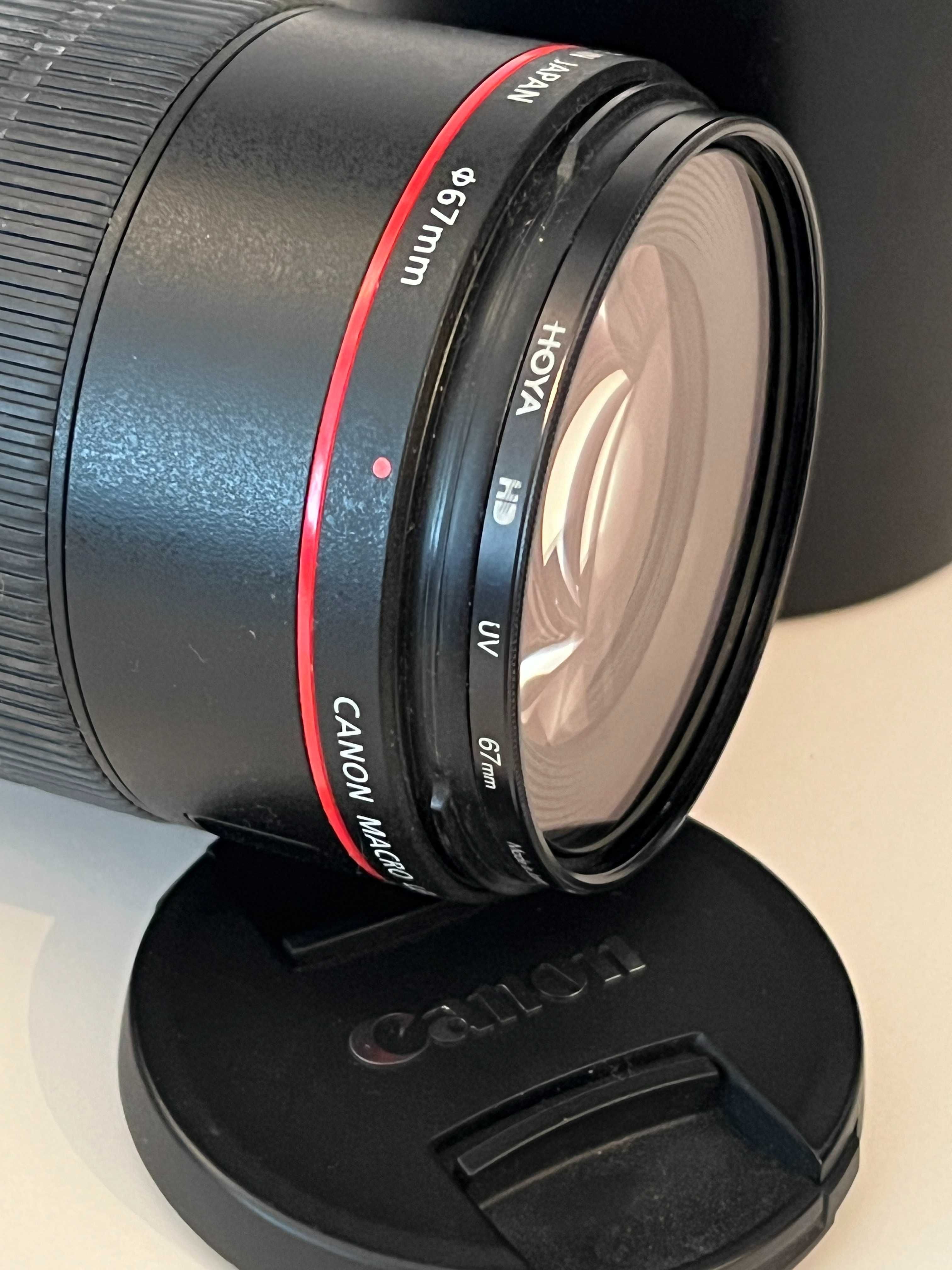 Lente EF 100 macro 2,8L IS USM (como novo)