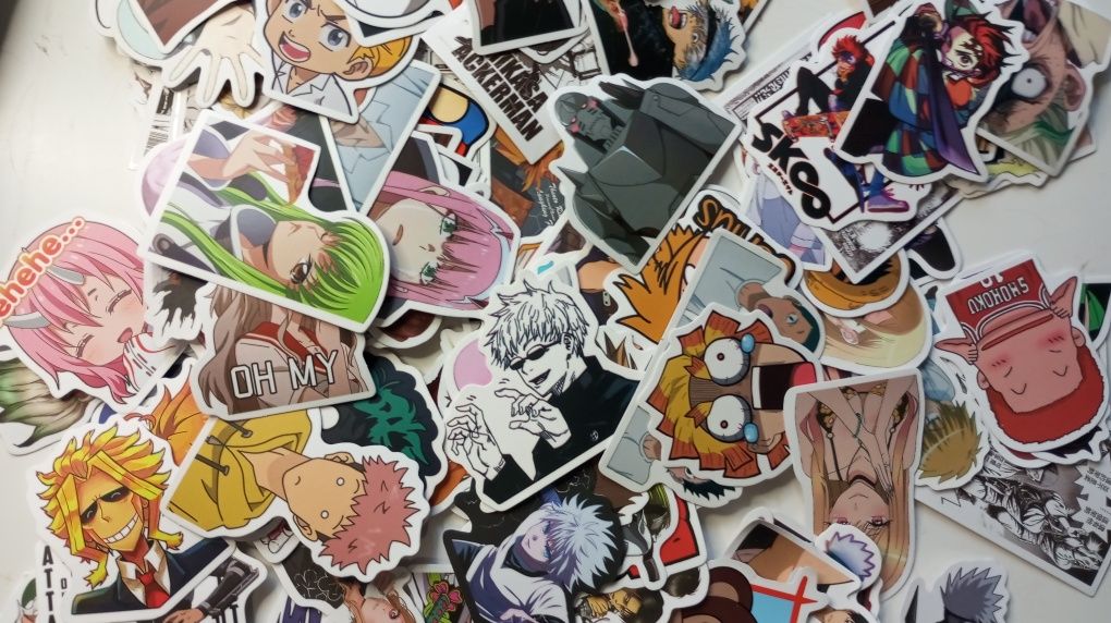 Аниме наклейки стикеры арты опт 300шт. Anime stickers