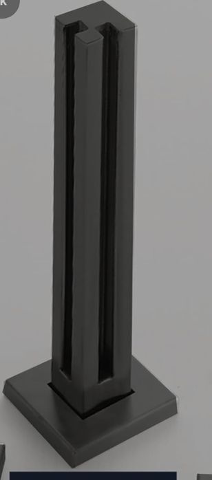 Słupek narożny balustrady szklanej stał nierdzewna