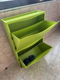 TRONES IKEA Sapateira, Arrumacao, Shoe cabinet/storage, green 2 pecas