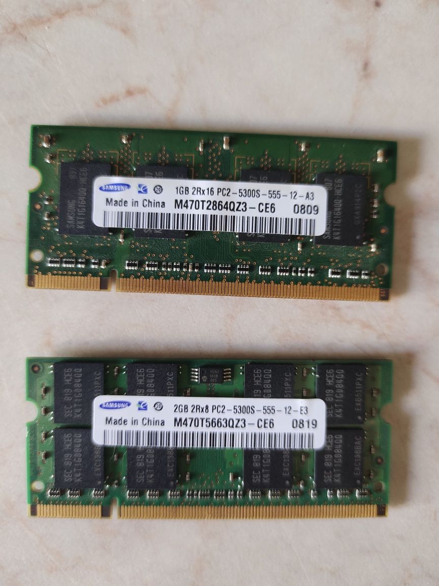 Оперативна пам'ять для ноутбука, DDR2, DDR3