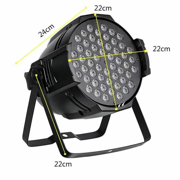 Reflektor PAR LED 54x3W SHEHDS – Oświetlenie Sceniczne DMX Nowe RGB