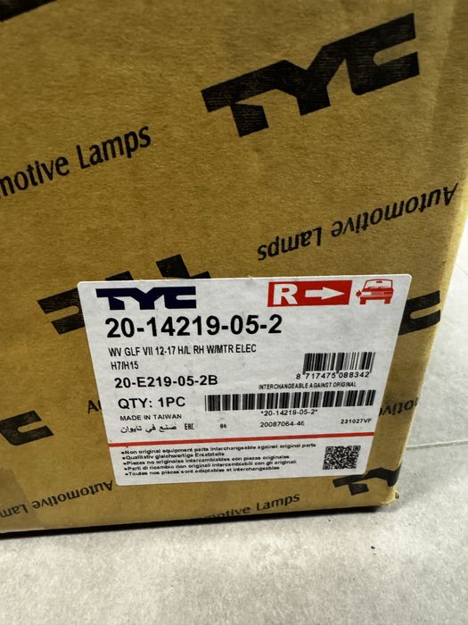 Farol/Otica drt Vw Golf (BA5,BV5)