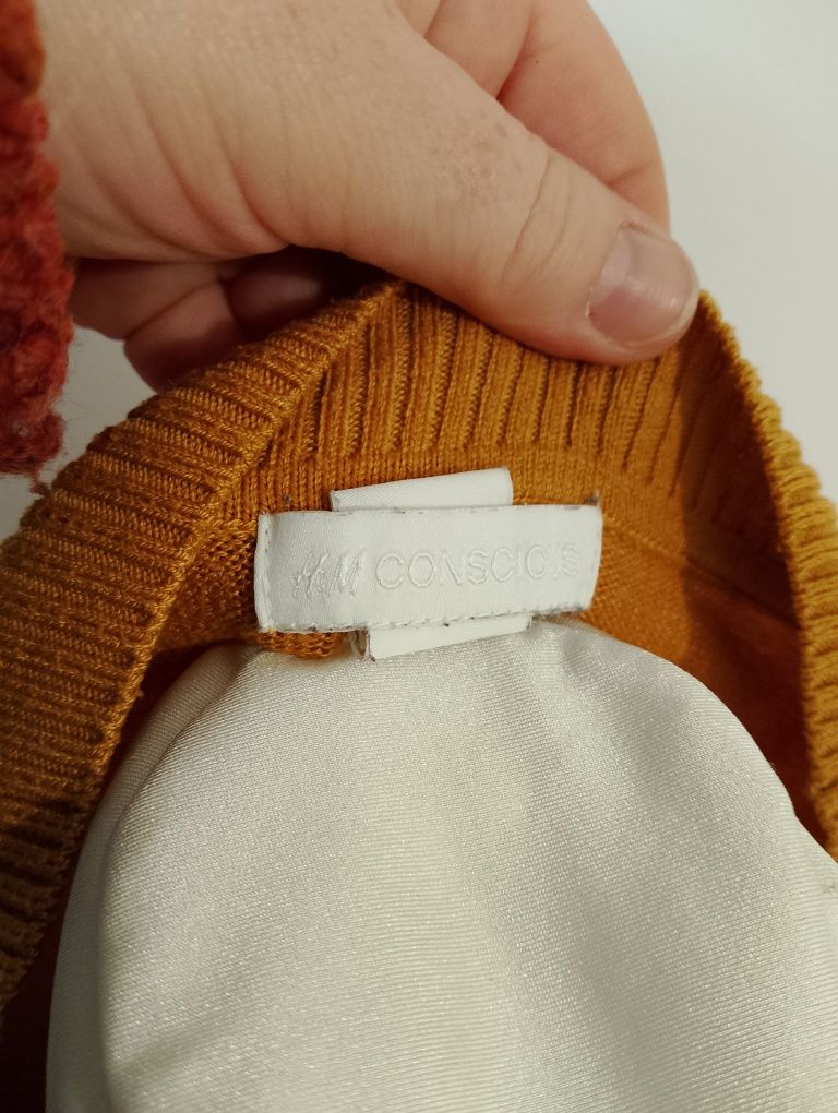 Sukienka sweterkowa musztardowa rozm uniwersalny S-XXL