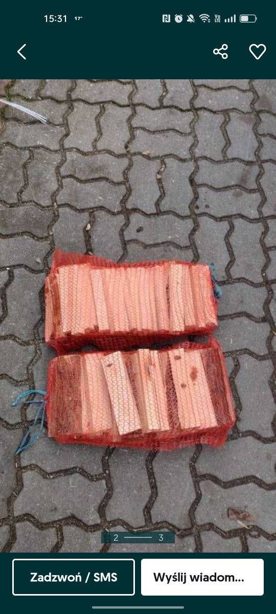 Drewno rozpałkowe do palenia duże  worki do wędzenia