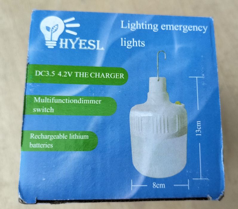 Лампа ліхтар LED на акумуляторі з USB сонячною панеллю +блок заряду