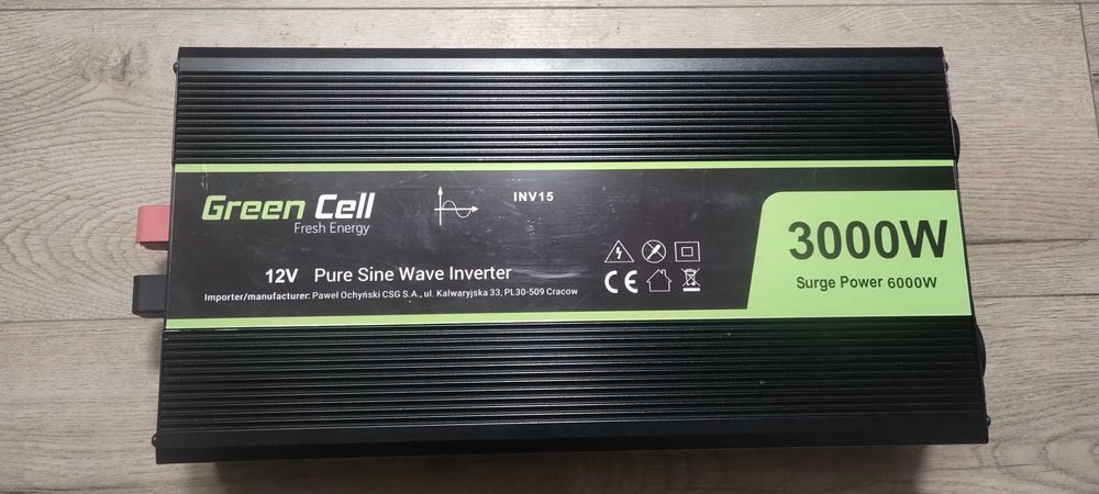 Przetwornica Green Cell 12V/230V 3000W Czysty sinus
