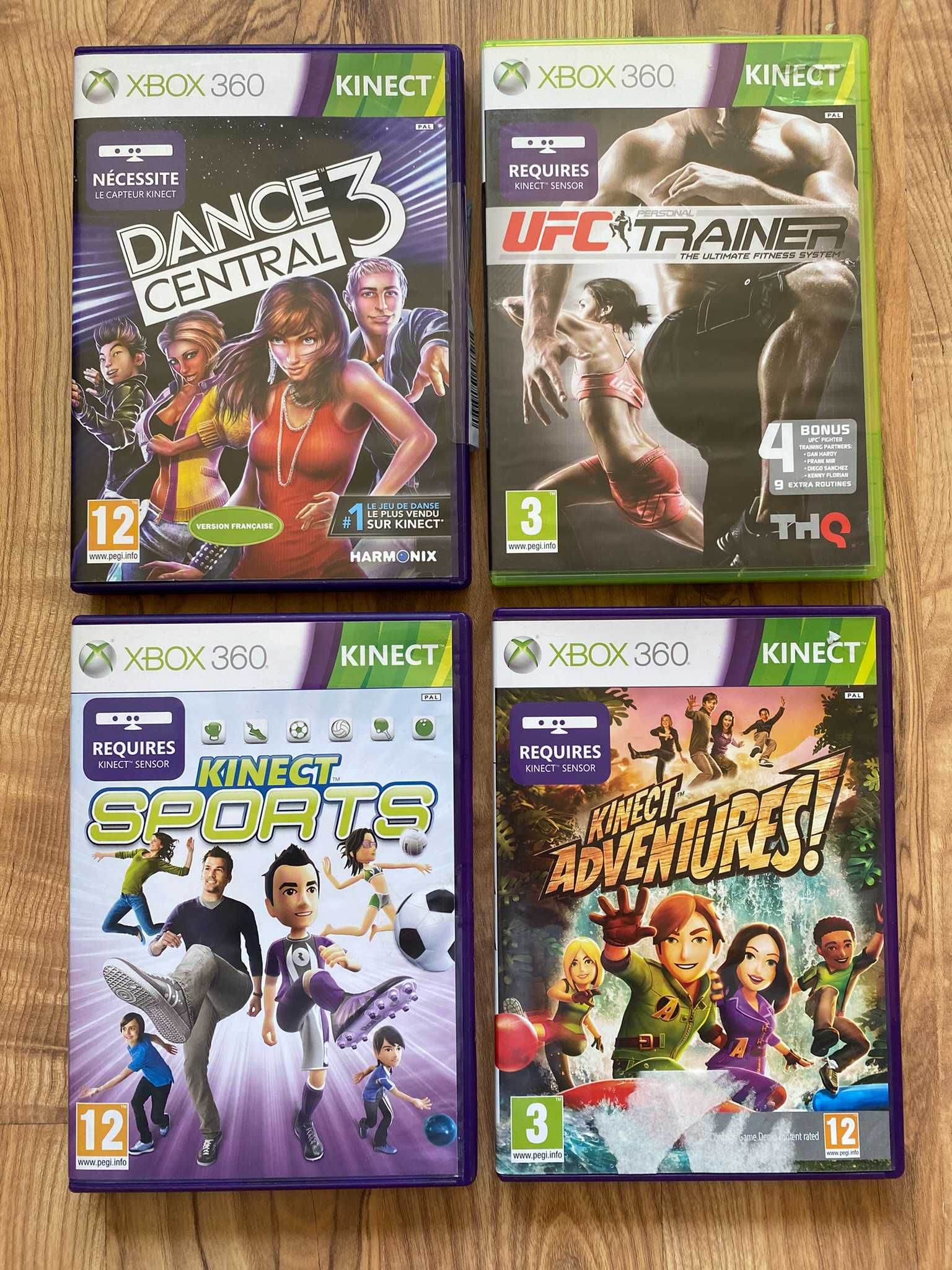 Xbox 360 + Kinect + 4 pady + 6 oryginalnych gier + RGH + FSD 3