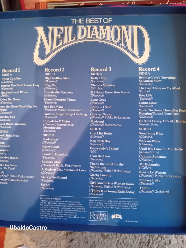 Caixa vinil Neil Diamond