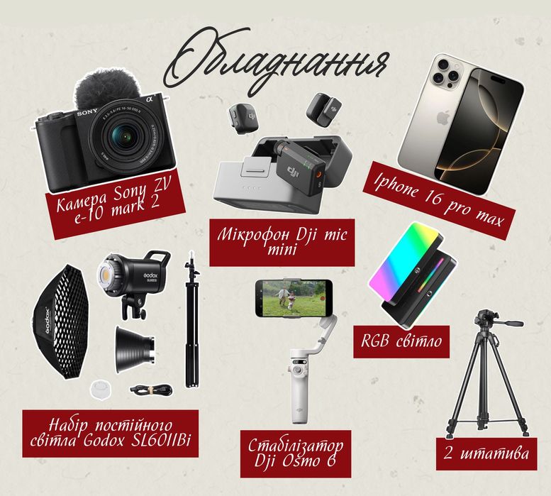 Контент-мейкер | Відеограф | Монтажер | Зйомка | Reels