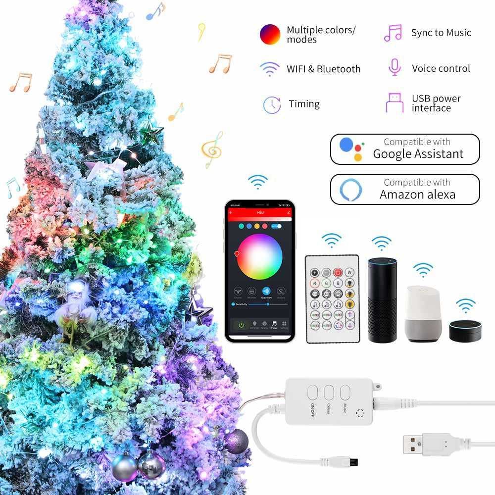 Fita Led Arvore Natal WIFI * Tuya * RGB Strip 10m * Alexa Google Home