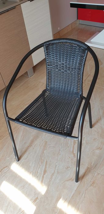 Krzesła balkonowe, ogrodowe - techno rattan 2 szt. , NOWE