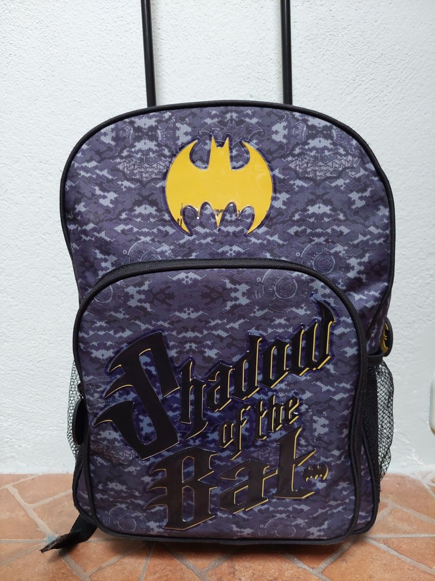 Mochila escolar trolley de puxar Batman