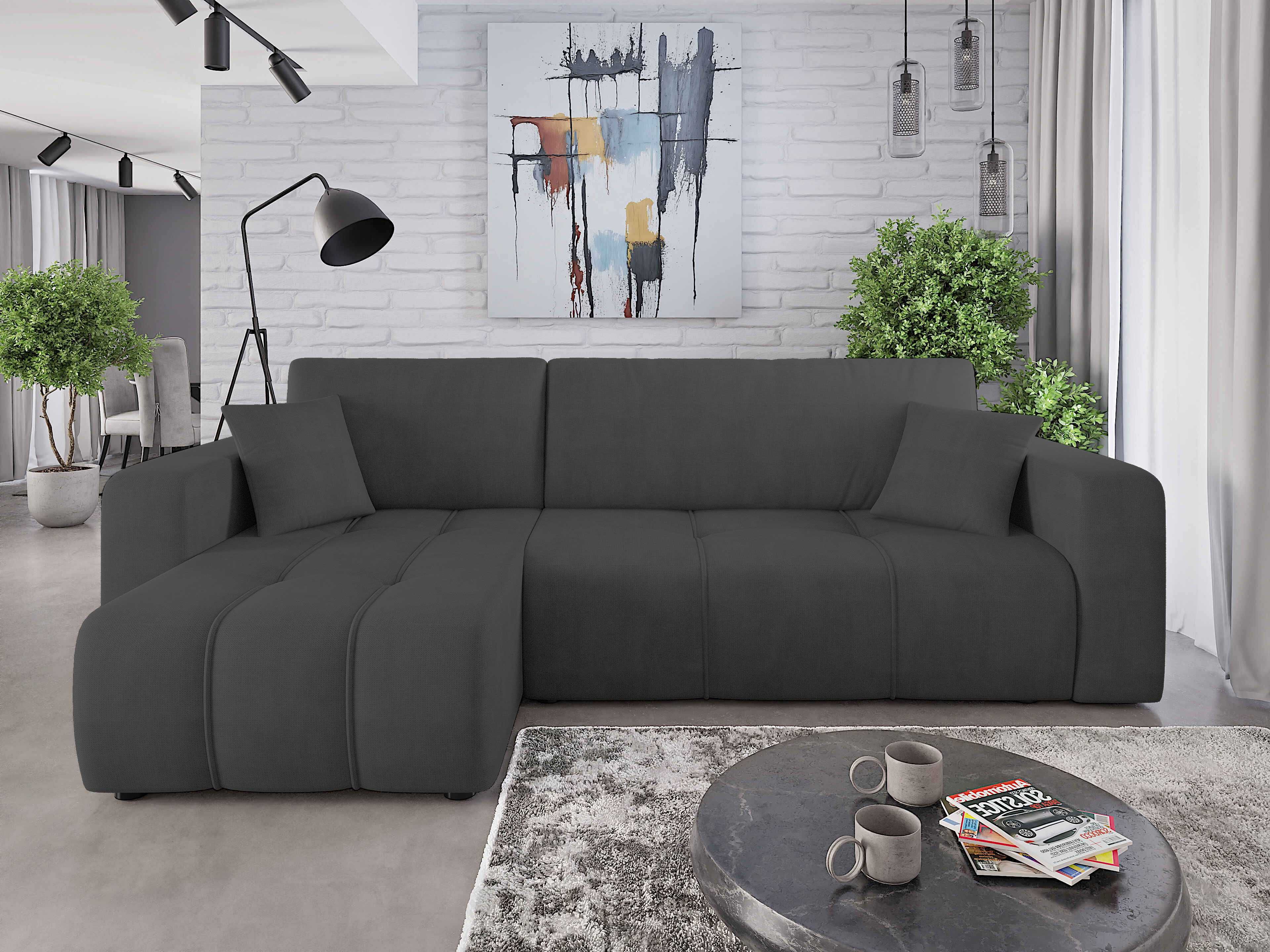 naroznik sofa ALICE L funkcja spania pojemnik Kronos7 sprezyna falista