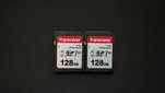 2 x karta pamięci SD 128GB Transcend High Performance.