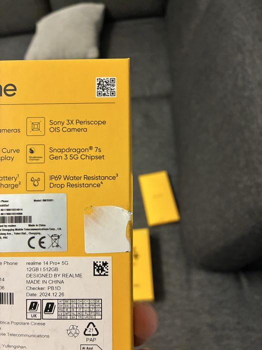 Realme 14 pro+ 5G 12/512 GB perłowy z ładowarką