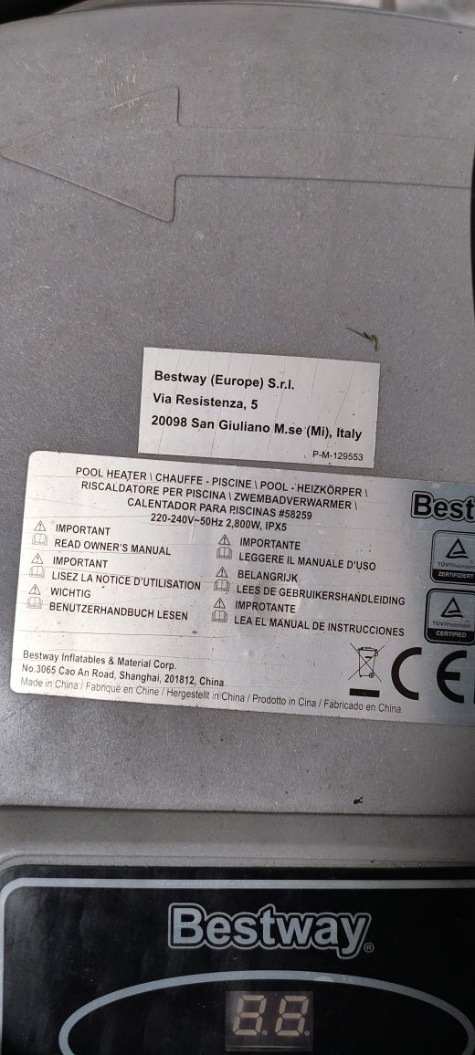 Podrzewacz do basenu bestwa 2800W