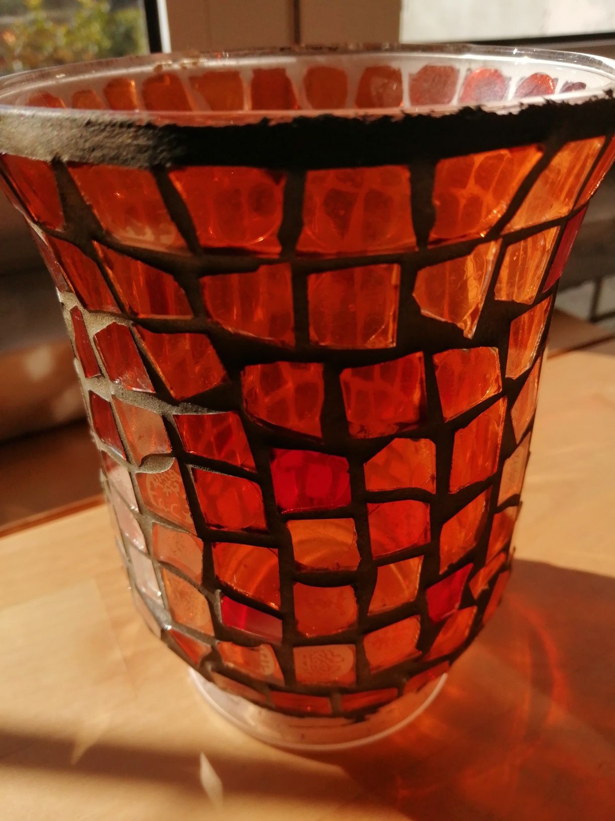 Porta velas em vitral NEGOCIÁVEL