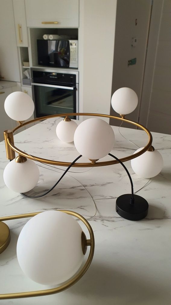 Lampa wisząca złota
