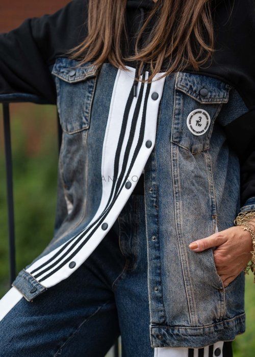 Kurtka jeans kultowa jak Adidas MISBHV oldschool lata 90-te vintage