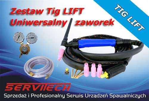 Zestaw do spawania TIG LIFT - uchwyt17V + reduktor + przewód gazowy