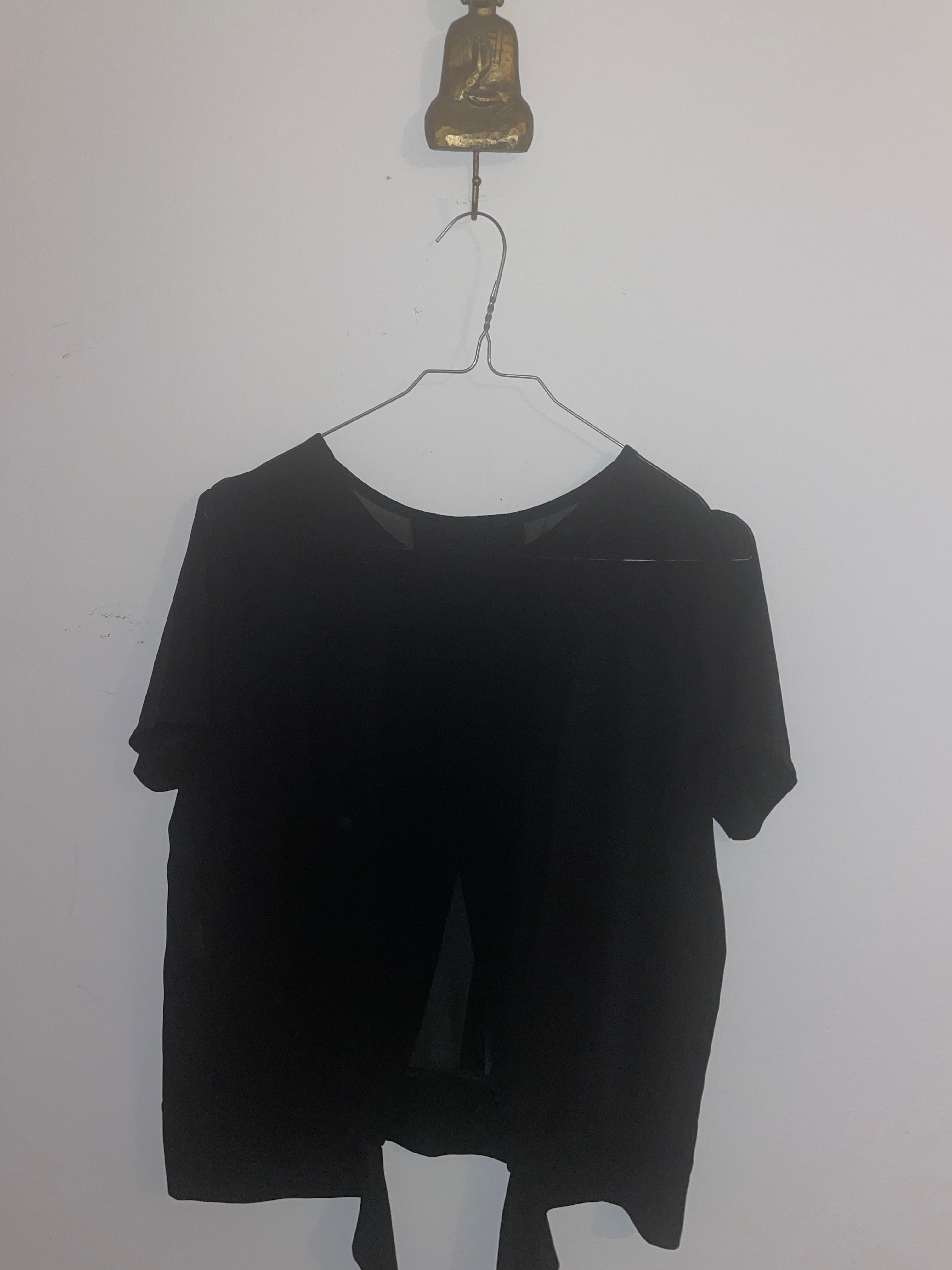 Blusa transparente preta