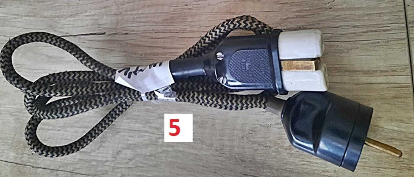 Przewód kabel  do żelazka, czajnika, prodiża  itp..  220 V - z lat PRL