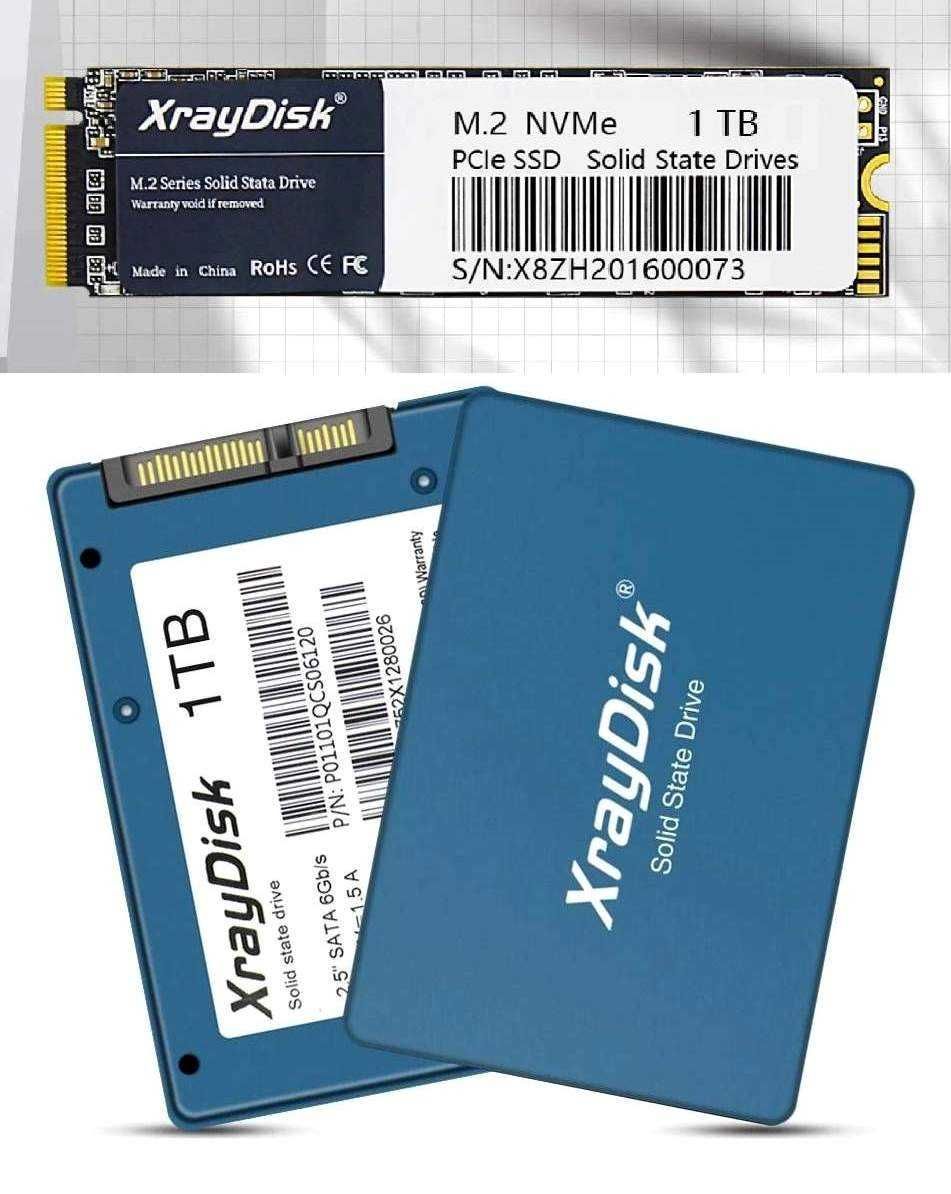 Диск SSD 1 Tb Тб SATA XrayDisk M.2 Puskill M2 NVMe PCIE 3 НОВЫЙ металл