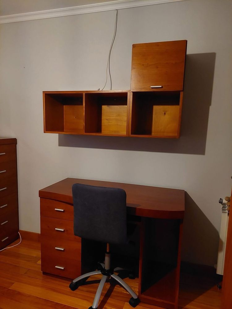 Conjunto Secretária + Estantes + Cadeira