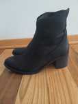 Botki damskie Venezia Nubukowe czarne r.38