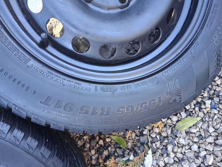 4 x felgi 5x112 VW, opony195/65/15 zima